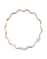 24in Ripples Wood Round Natural Mirror | TJ Maxx