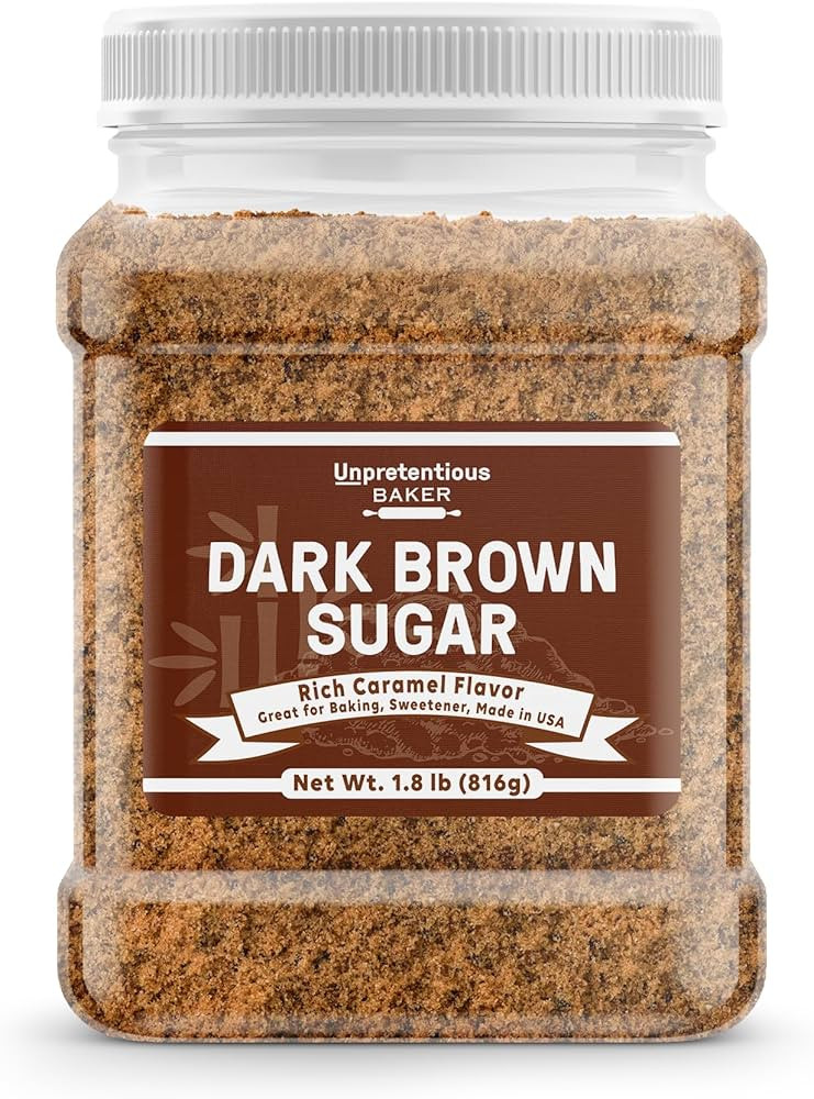 Unpretentious Dark Brown Sugar, Great for Baking, Rich Caramel Flavor, Sweetener (1.8 Pound) | Amazon (US)