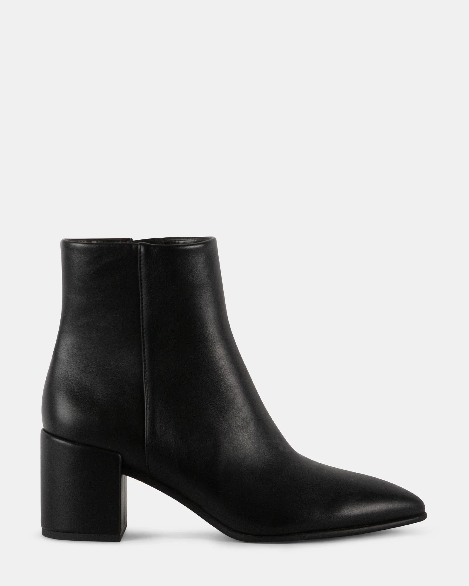IZZYY Black Block Heel Ankle Booties | Women's Designer Booties | Steve Madden (Canada)