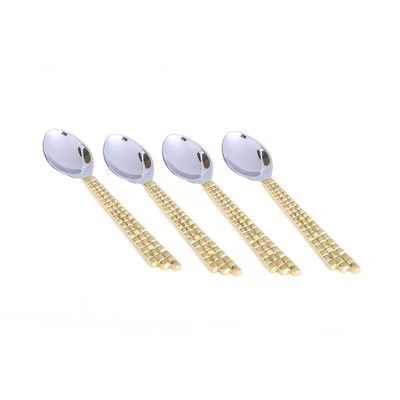 Classic Touch Set of 4 Dessert Spoons with Mosaic Design - 5"L | Target