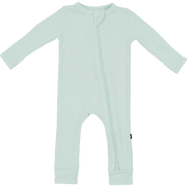 Kyte Baby | Ribbed Zipper Romper, (Sage Green, Size 3-6M) | Maisonette | Maisonette