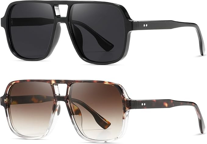 kimorn Sunglasses Womens Men Trendy Retro Sun Glasses Oversize Square Frame Shades K1650 | Amazon (US)