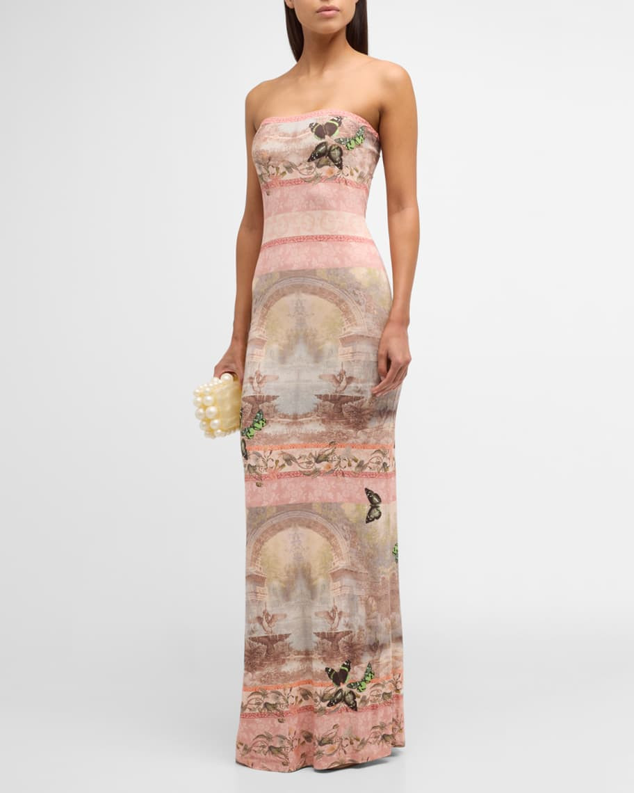 Versailles Delora Strapless Ankle-Length Dress | Neiman Marcus