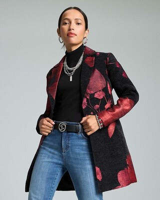 Red Floral Jacquard Topper | Chico's