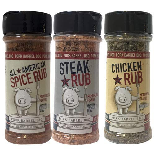 BBQ Seasoning Set - Gifts for Dad - Pork Barrel BBQ Rubs and Spices Set - BBQ Gift Pack - Rub Sam... | Amazon (US)