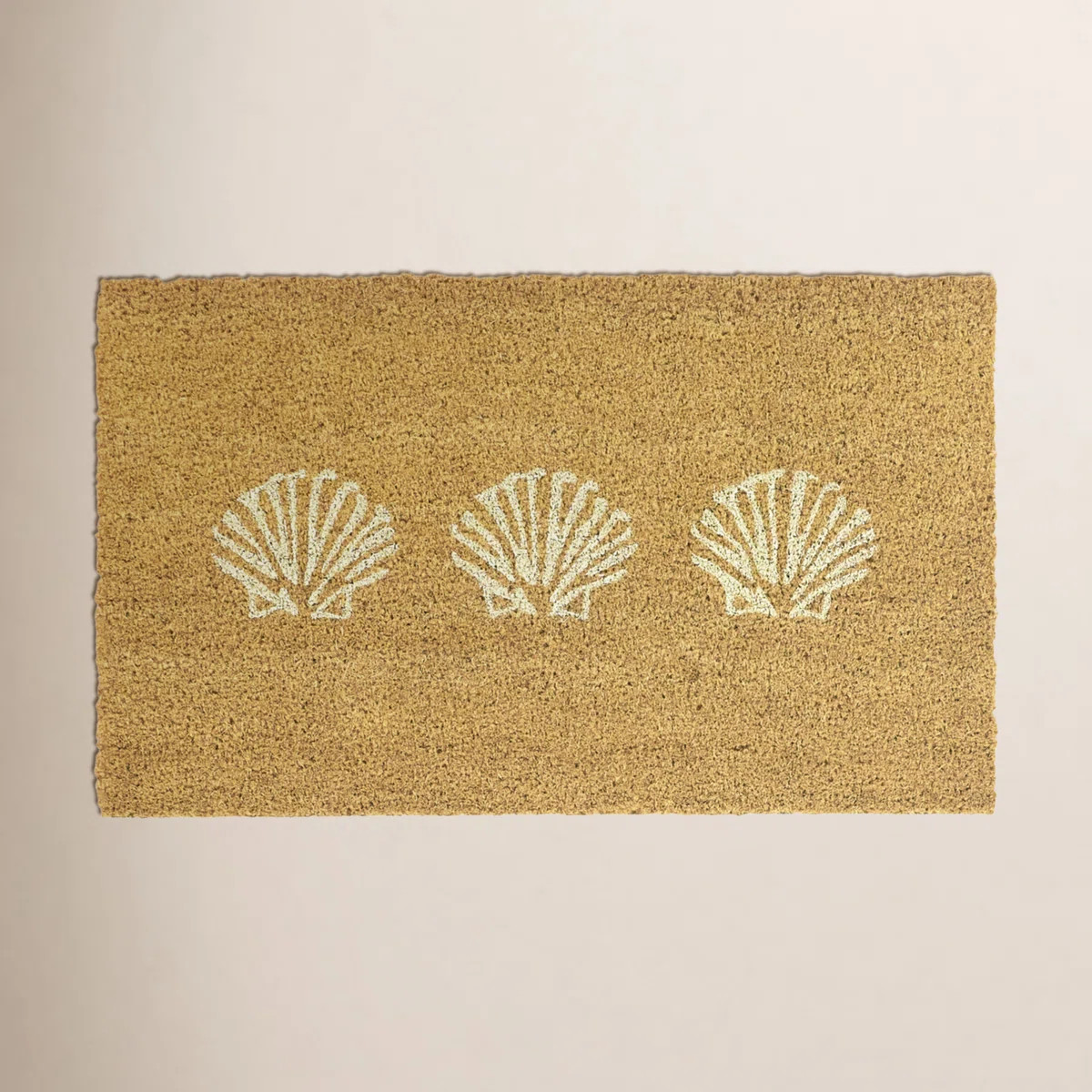 Lucie Seashell White Coastal Doormat | Wayfair North America