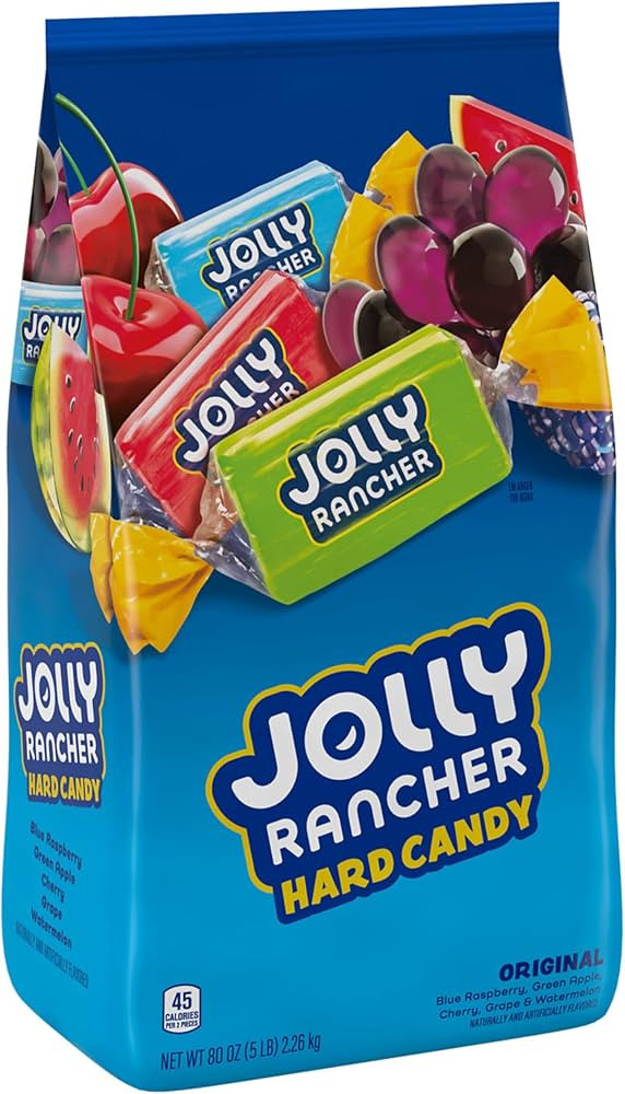 JOLLY RANCHER Assorted Fruit Flavored Hard Candy Bulk Bag, 5 lb | Amazon (US)