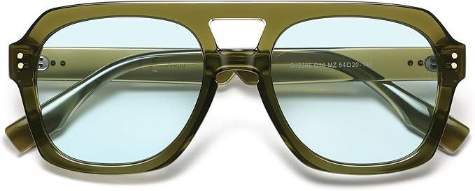 SOJOS Retro Thick Polarized Aviator Sunglasses for Women Men, Trendy Bold Square Pilot Shades SJ2... | Amazon (US)