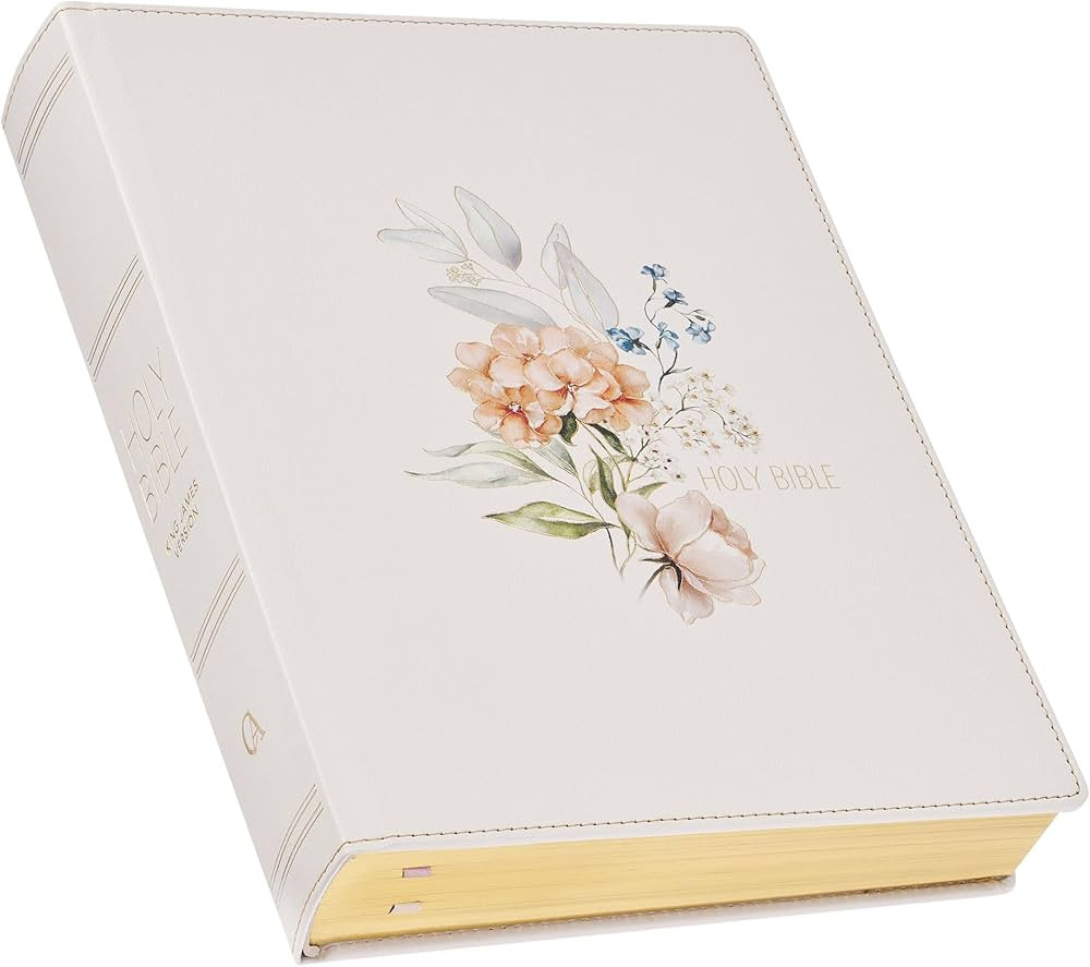 KJV Holy Bible, Large Print Note-taking Bible, Vegan Leather Hardcover - King James Version, Blus... | Amazon (US)