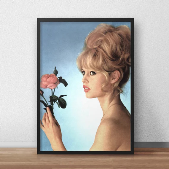 Brigitte Bardot Art Print Bridget Bardot Vintage Art Print, Fashion Art Print Brigitte Bardot Dig... | Etsy (US)