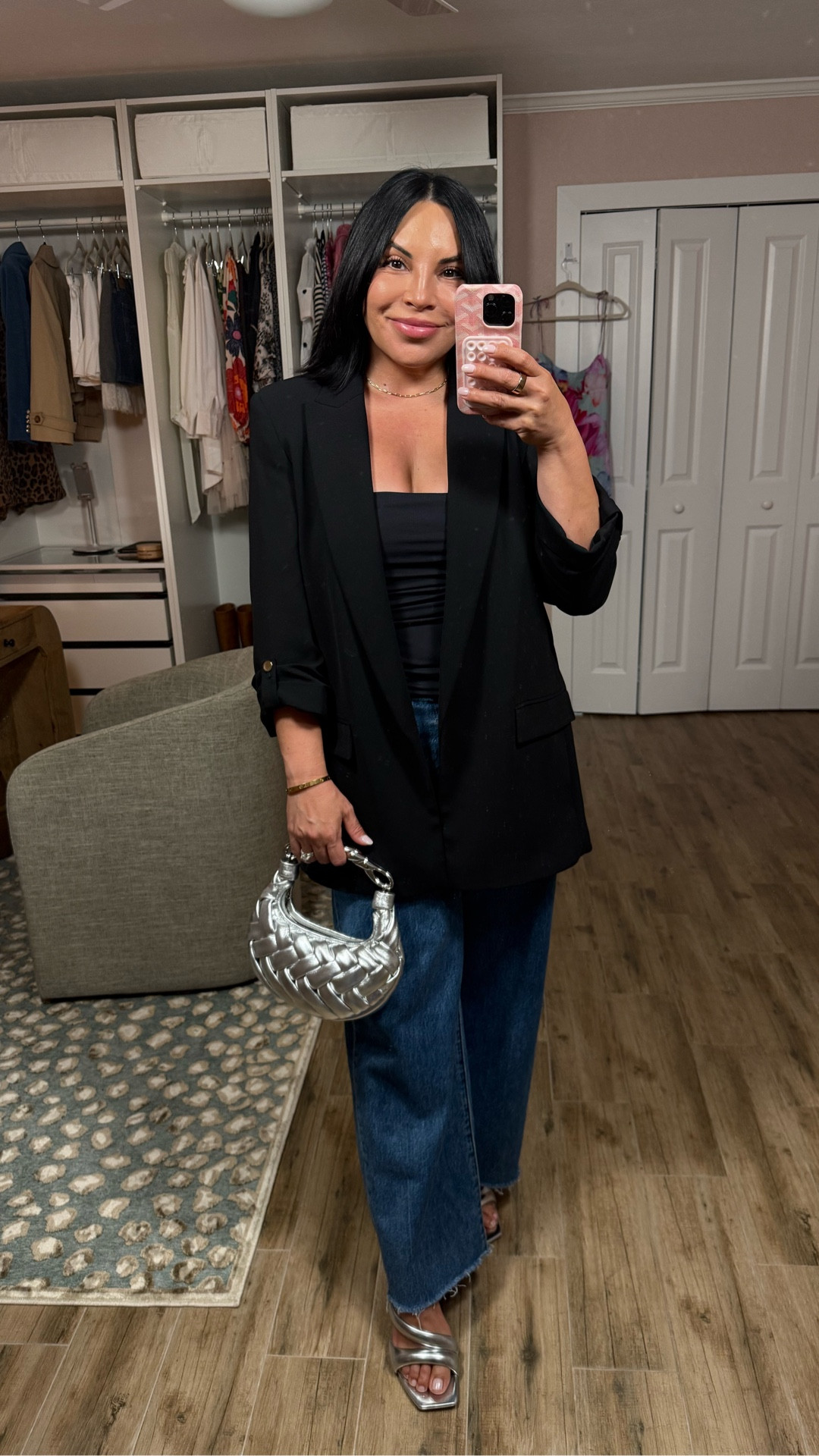 Black oversized blazer for a girls night out! #blazer #aritzia #heels 

#LTKgrwm #LTKootd #LTKmomlife