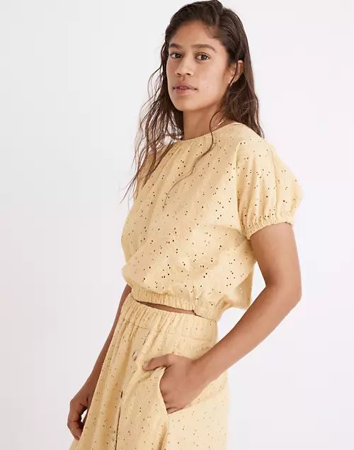 Eyelet Michele Bubble Top in Dream-On Daisies | Madewell