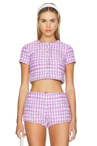 MAJORELLE Jeanie Top in Purple Plaid from Revolve.com | Revolve Clothing (Global)