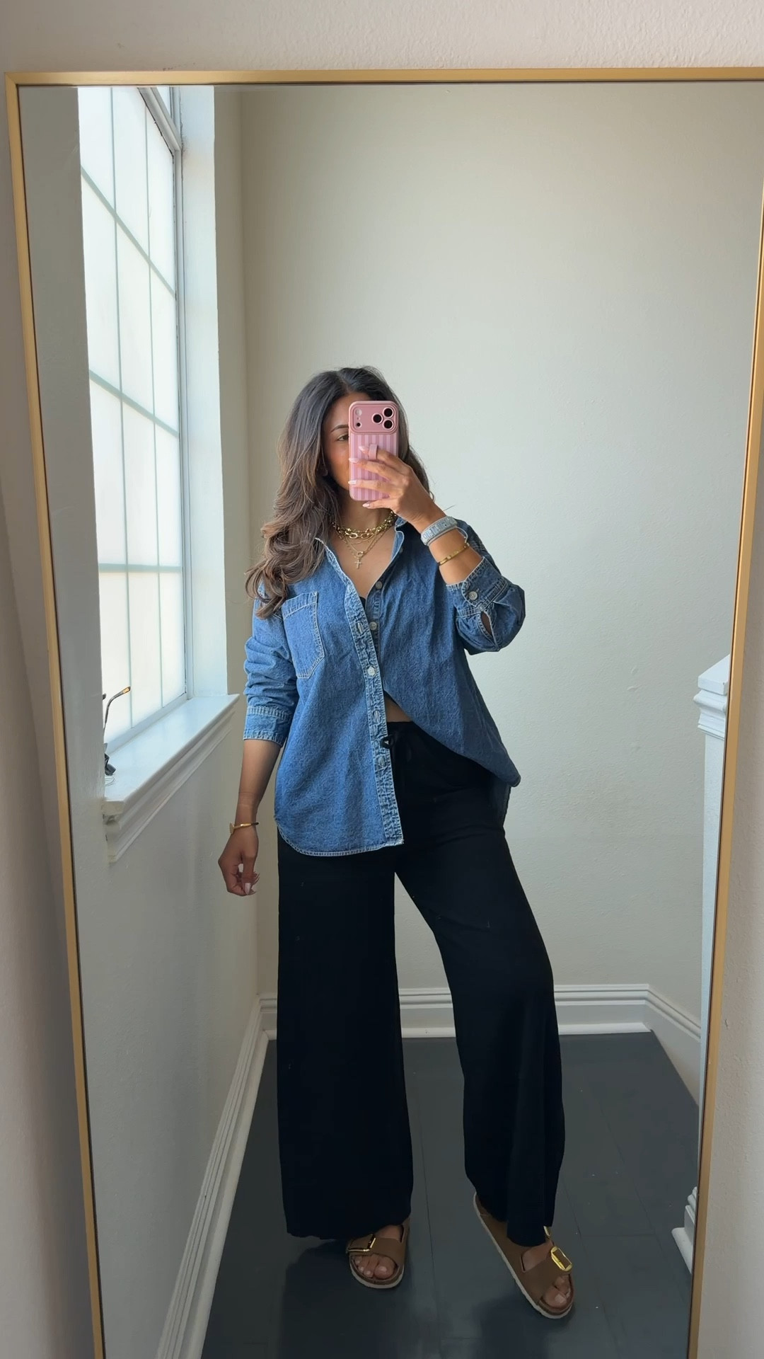 My look for today! Medium in the denim top and linen pants 

#LTKdayinmylife #LTKSeasonal #LTKMidsize