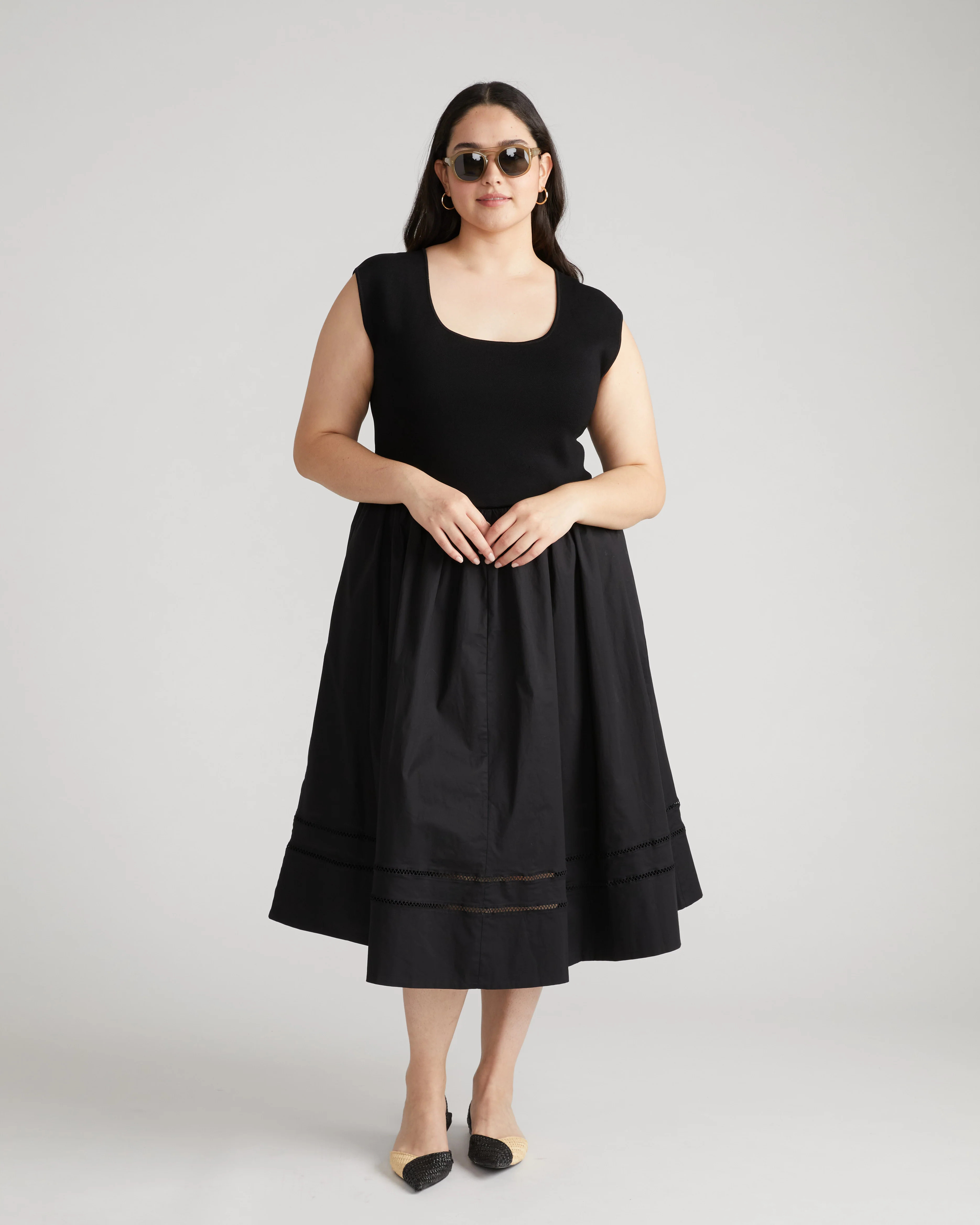 Chloe Combo Dress - Black | Universal Standard