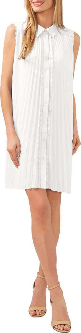 Scalloped Pleated Shirtdress | Nordstrom