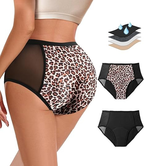 Period Underwear for Women Heavy Flow - Menstrual Leakproof Panties Incontinence Underwear Washab... | Amazon (US)