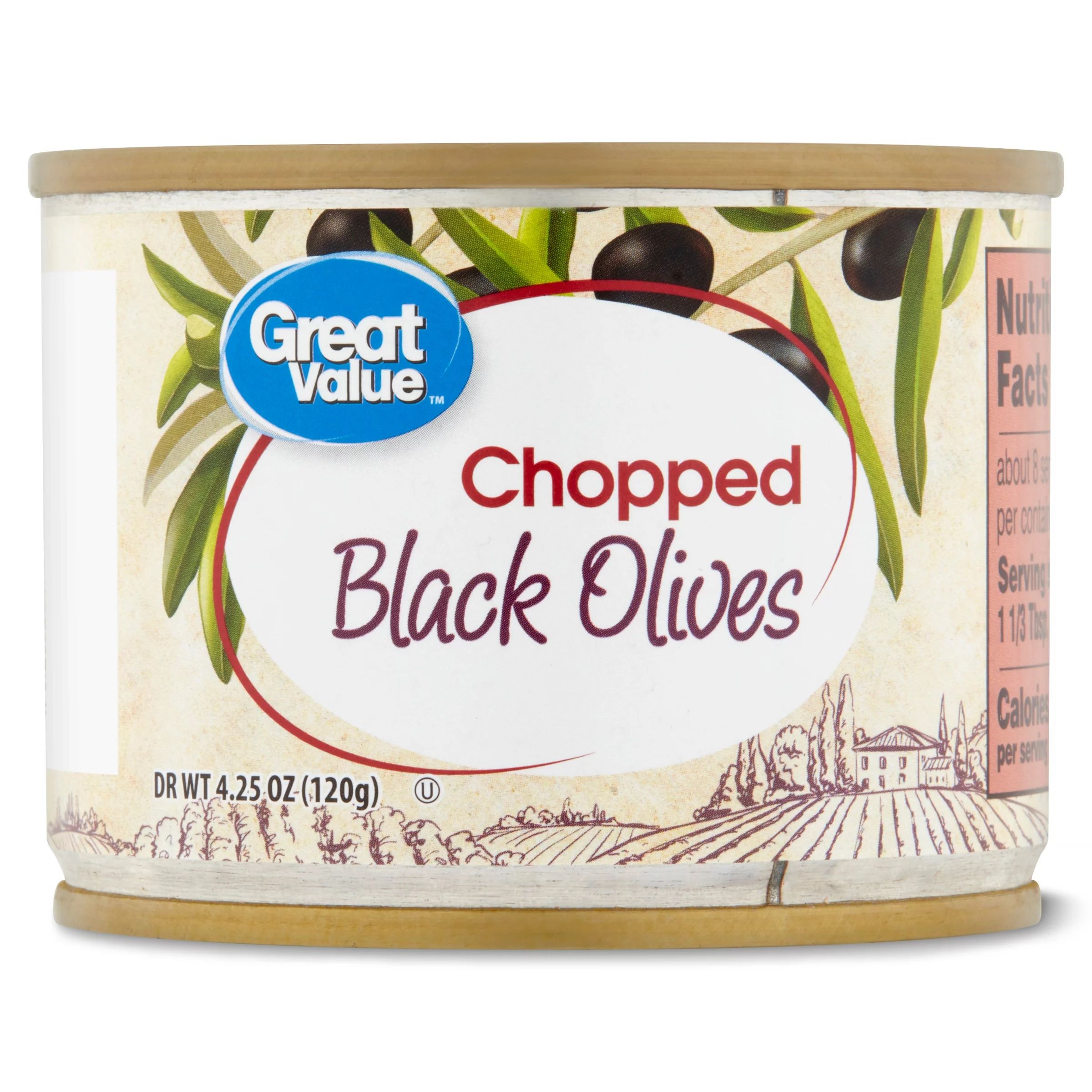 Great Value Chopped Black Olives, 4.25 oz - Walmart.com | Walmart (US)