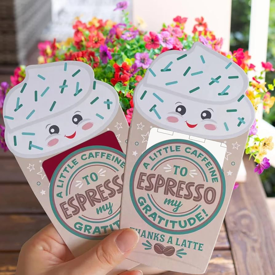 Gift Cards Holder, Funny Coffee Gift Card Holders, Thank You Gift Cards Holders, Teacher Apprecia... | Amazon (US)