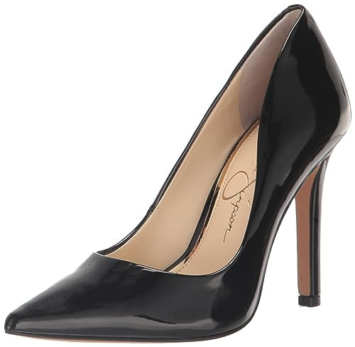 Jessica Simpson Women's Cassani Pointed Toe Pump, Black Patent, 11 | Amazon (US)