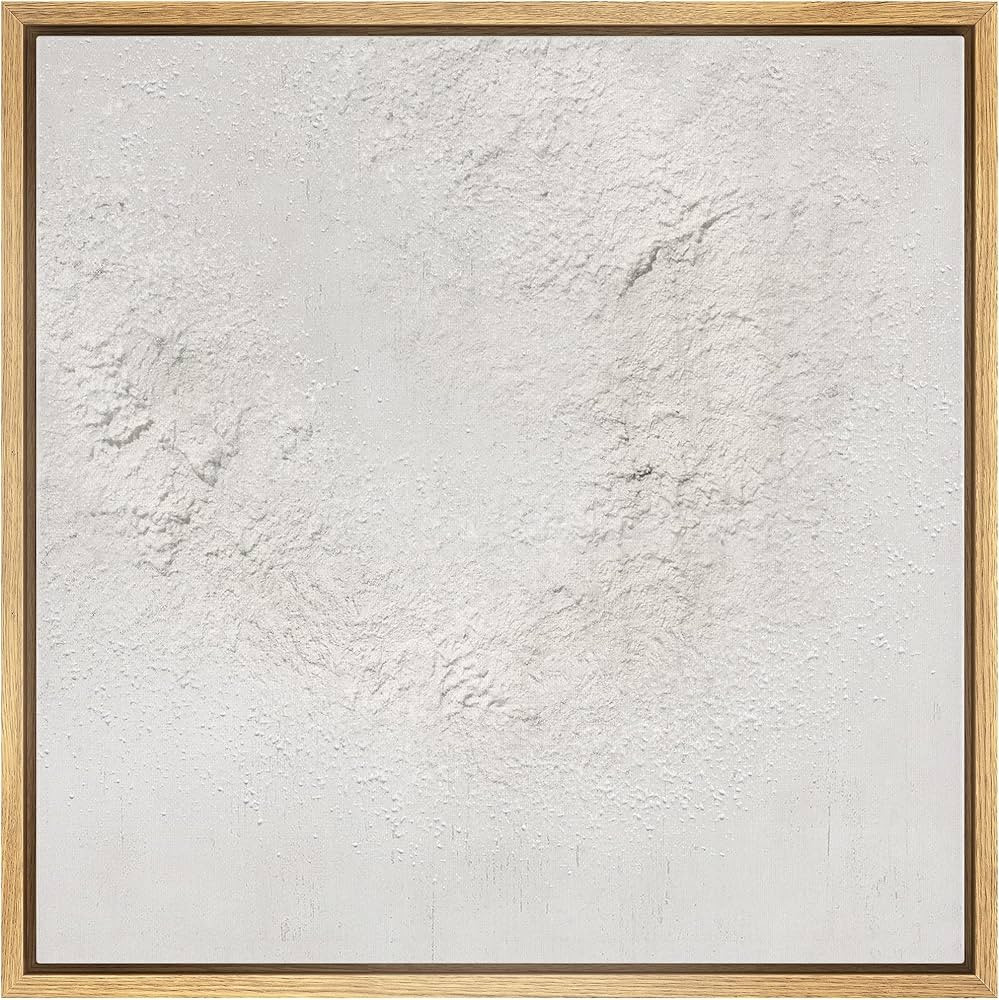 SIGNWIN Framed Canvas Print Wall Art Gray Grunge Pastel Paint Stroke Abstract Shapes Illustration... | Amazon (US)