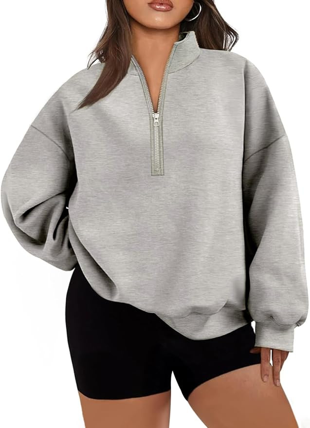 Eytino Plus Size Sweatshirt for Women Half Zip Quarter Zipper Pullover Hoodies Tops(1X-5X) | Amazon (US)