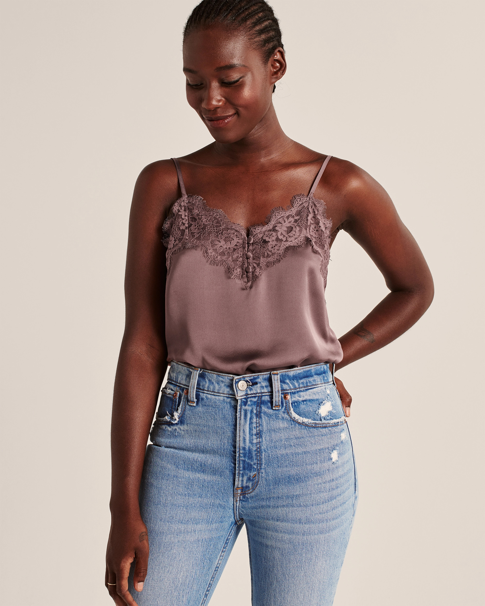 Lace-Trim Cami | Abercrombie & Fitch (US)