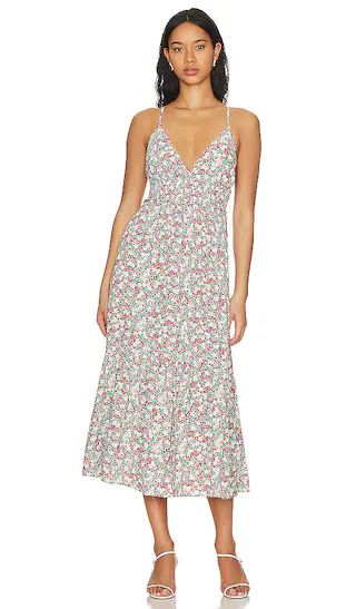Lisa Dress in White Ditsy Floral | Revolve Clothing (Global)