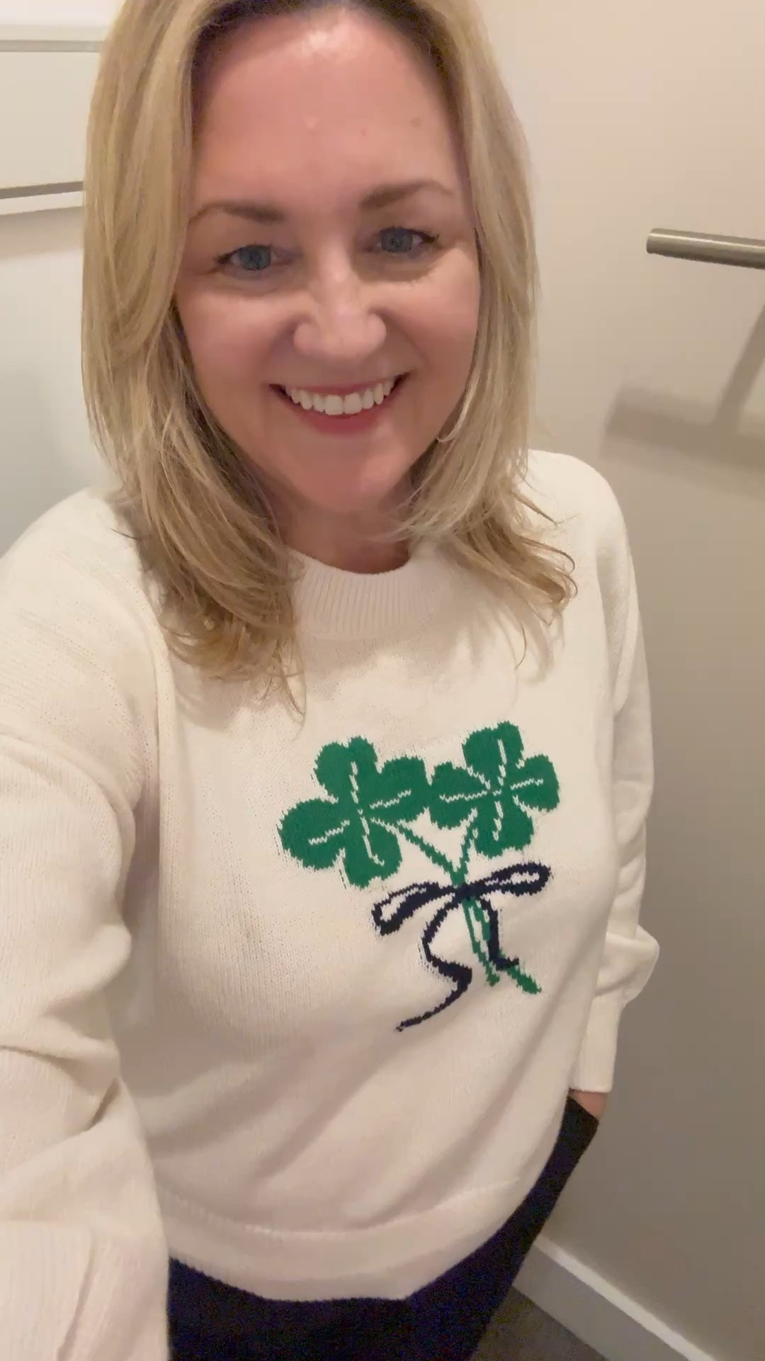 The cutest shamrock sweater
Spring outfit, st Patrick’s day 

#LTKSeasonal #LTKdayinmylife #LTKootd