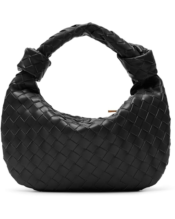 Woven Handbags for Women, Hobo Bags for Women, Fashion Knotted Small Top Handle Purse Clutch, Sof... | Amazon (US)