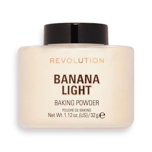 Revolution, Loose Baking Powder, Makeup Setting Powder, Long-Lasting Coverage, Mattifies & Reduces Shine, Banana Light, 1.12 oz | Amazon (US)