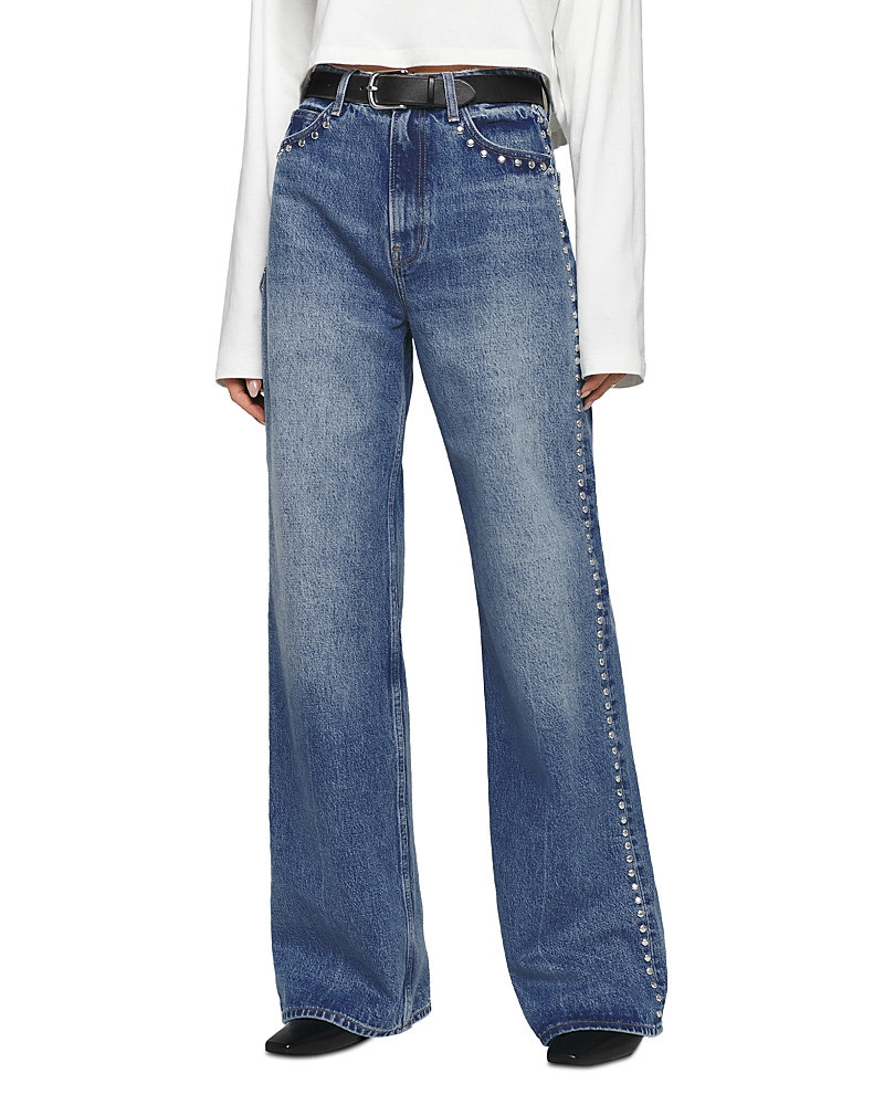 Reformation Cary High Rise Slouchy Jeans in Chesapeake Studded | Bloomingdale's (US)