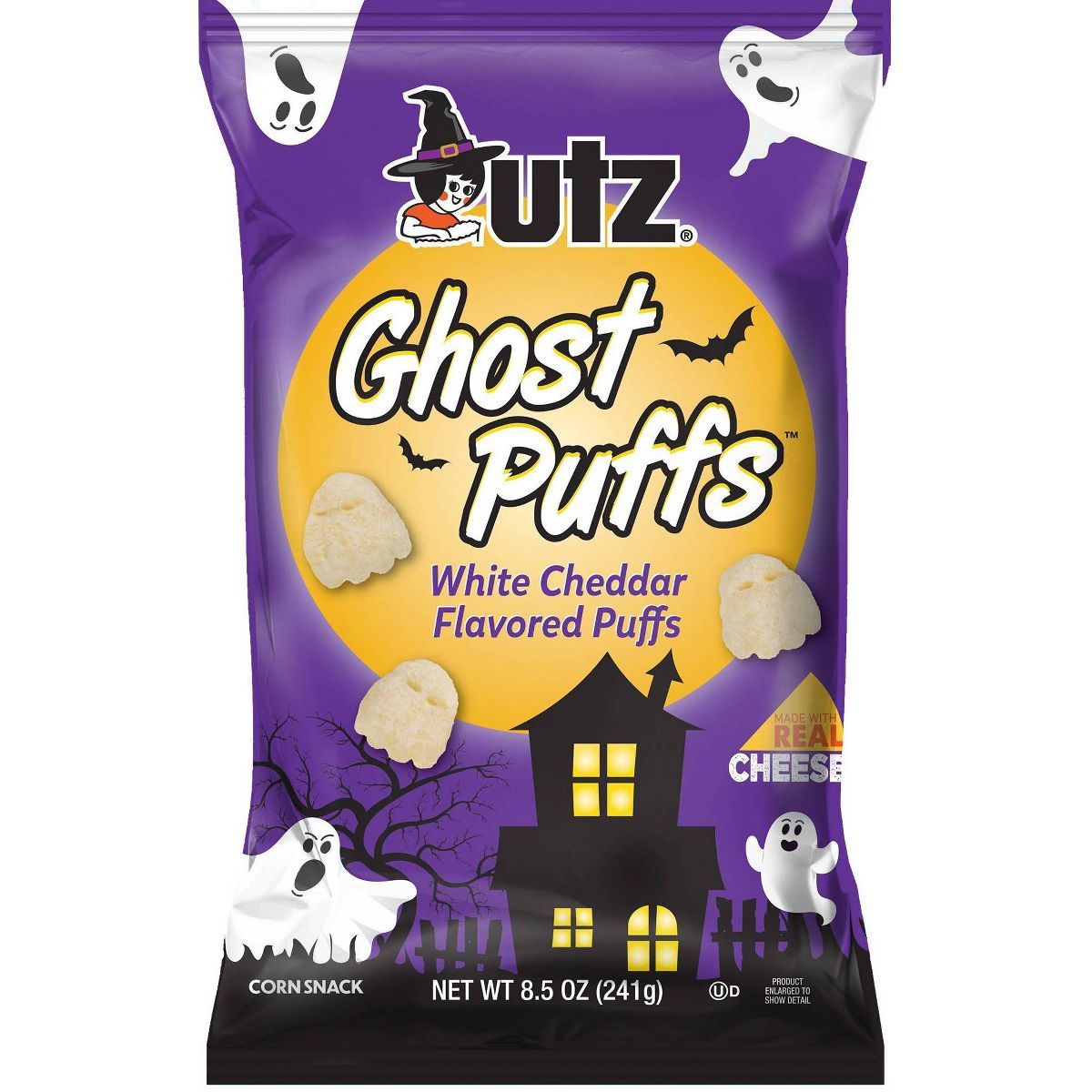 Utz Ghost Puff White Cheddar Cheeseballs - 8.5oz | Target