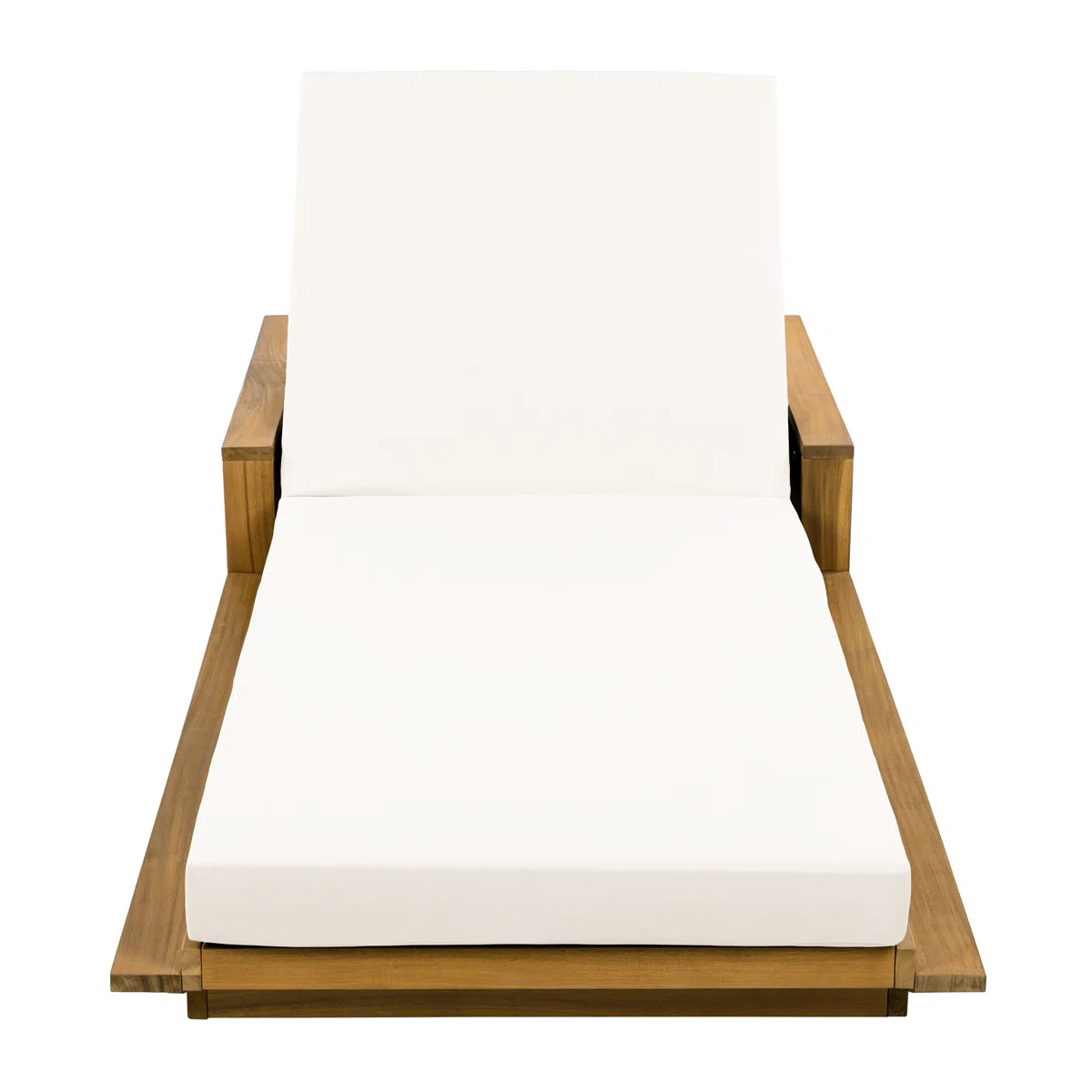 Modern Coastal Acacia Wood Chaise Lounge With Rope Accents And Adjustable Backrest | Wayfair North America