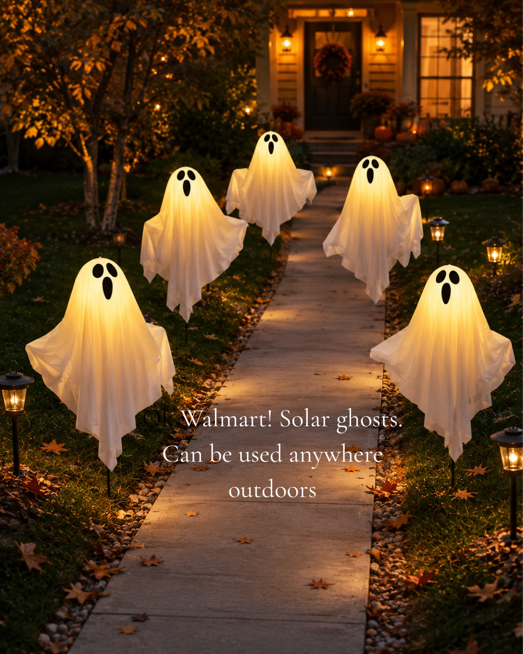 Love these solar powered ghost pathway lights from Walmart. Can be used anywhere outdoors. 

 #LTKSeasonal #LTKHome #LTKSaleAlert