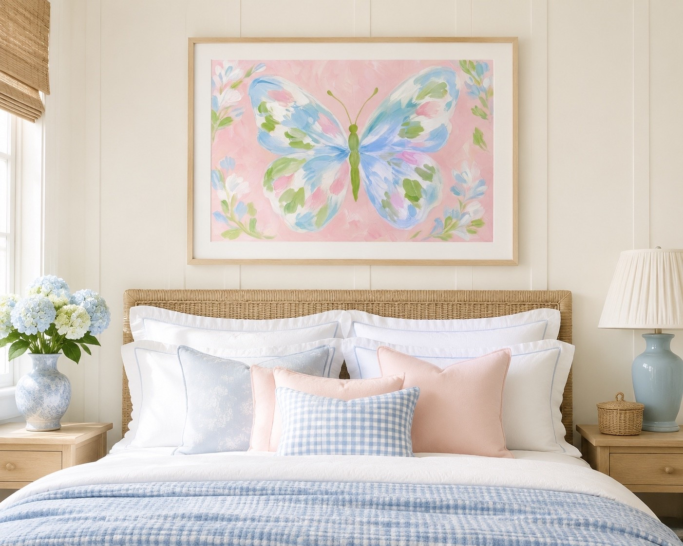 The sweetest blend of soft blue, blush pink, and preppy charm 🦋 This dreamy butterfly artwork adds the perfect finishing touch to a bright, feminine bedroom. Everything is linked below! 💕✨

#LTKHome #LTKFinds #PreppyBedroom #BedroomDecor #WallArt #CoastalDecor #GrandmillennialStyle #GirlsBedroom

#LTKSeasonal #LTKHome