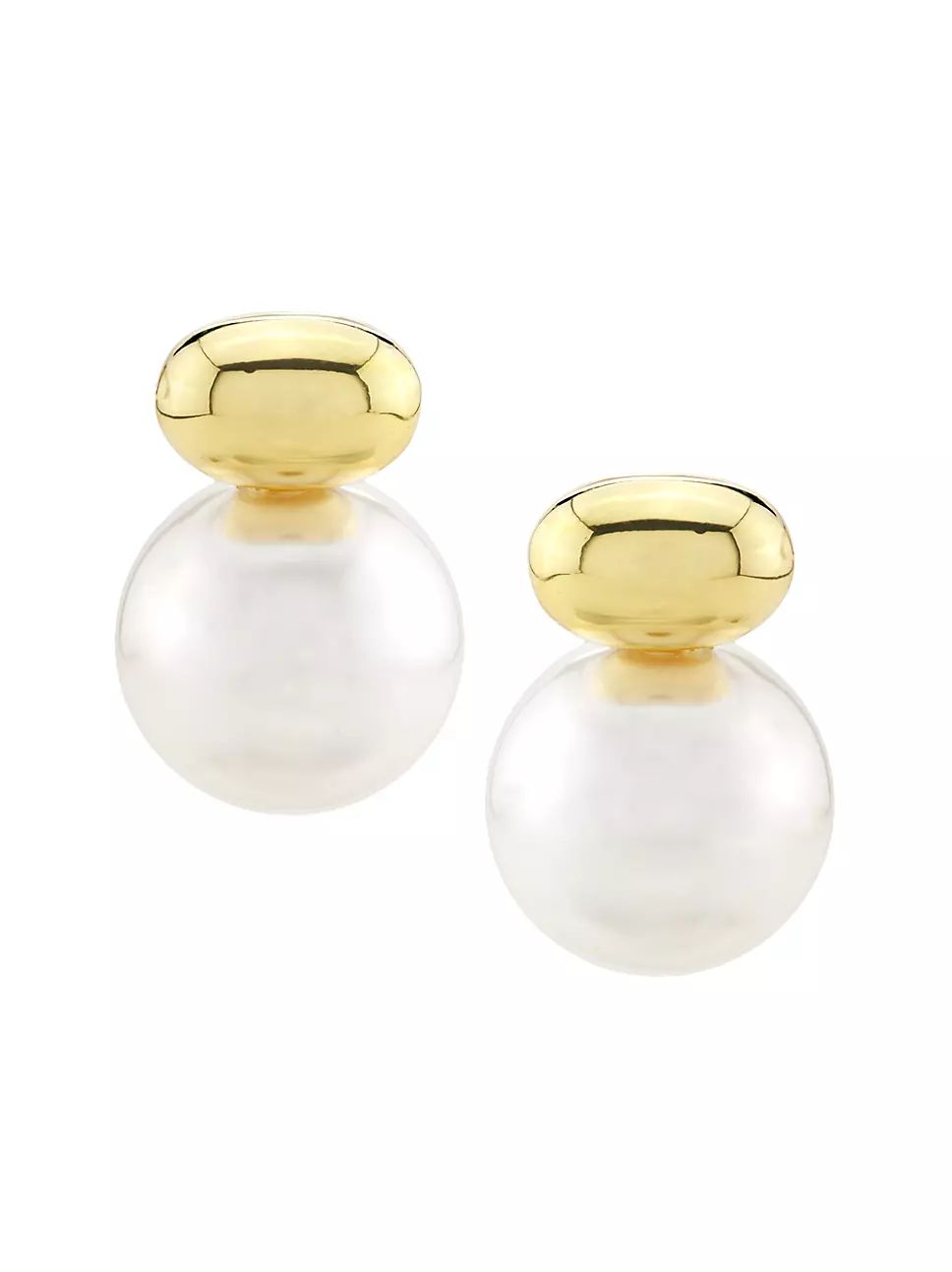 Empress 14K-Gold-Plated & Imitation Pearl Drop Earrings | Saks Fifth Avenue