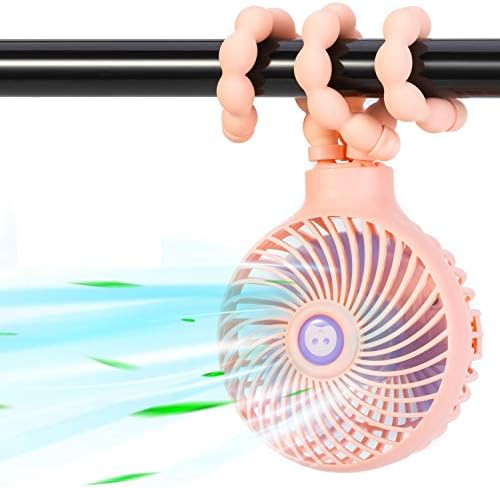 Stroller Fan,Mini Handheld 2000mAh Battery Powered Clip-on Personal Portable Desk Fan USB Fan Adj... | Amazon (US)