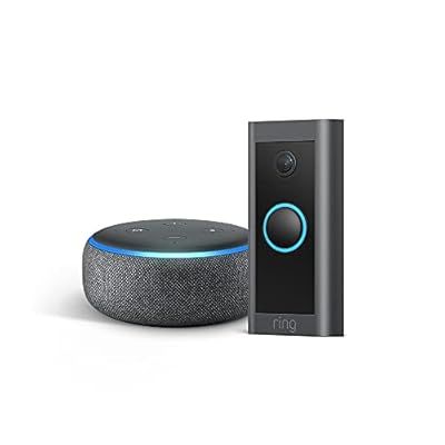 Ring Video Doorbell Wired bundle with Echo Dot (Gen 3) - Charcoal | Amazon (US)