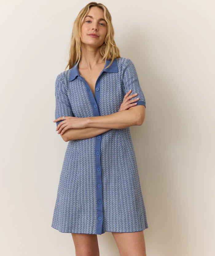 Alice Textured Polo Dress | Marine Layer