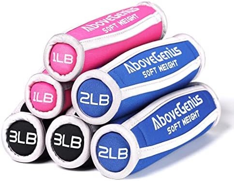AboveGenius Hand Weight Set for Women & Men, 3 Pair of Hand Weights (1/2/3 LB) Included, Soft Dumbbe | Amazon (US)