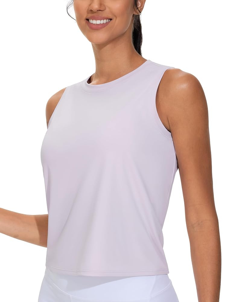 Dragon Fit Women Sleeveless Yoga Tops Workout Cool T-Shirt Running Short Tank Crop Tops | Amazon (US)