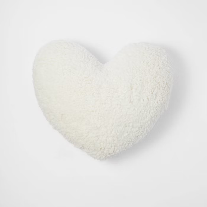 Sherpa Valentine’s Day Heart Pillow - Spritz™ | Target