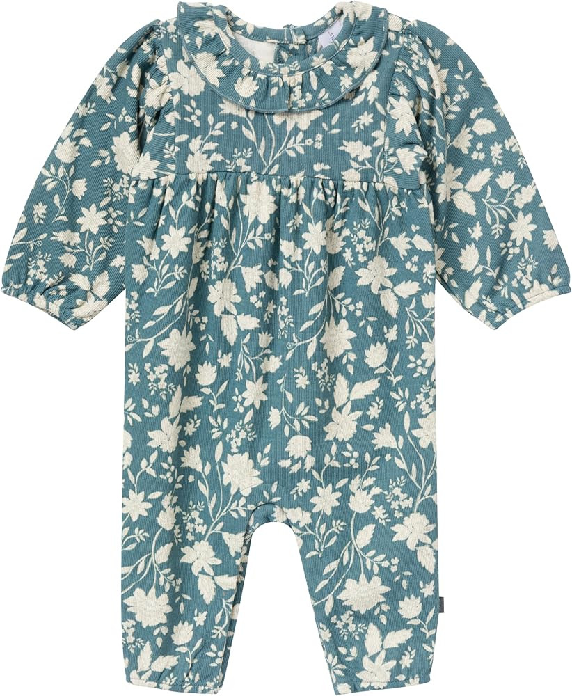 Modern Moments by Gerber Baby Girls' Long Sleeve Long Leg Ruffle Romper | Amazon (US)