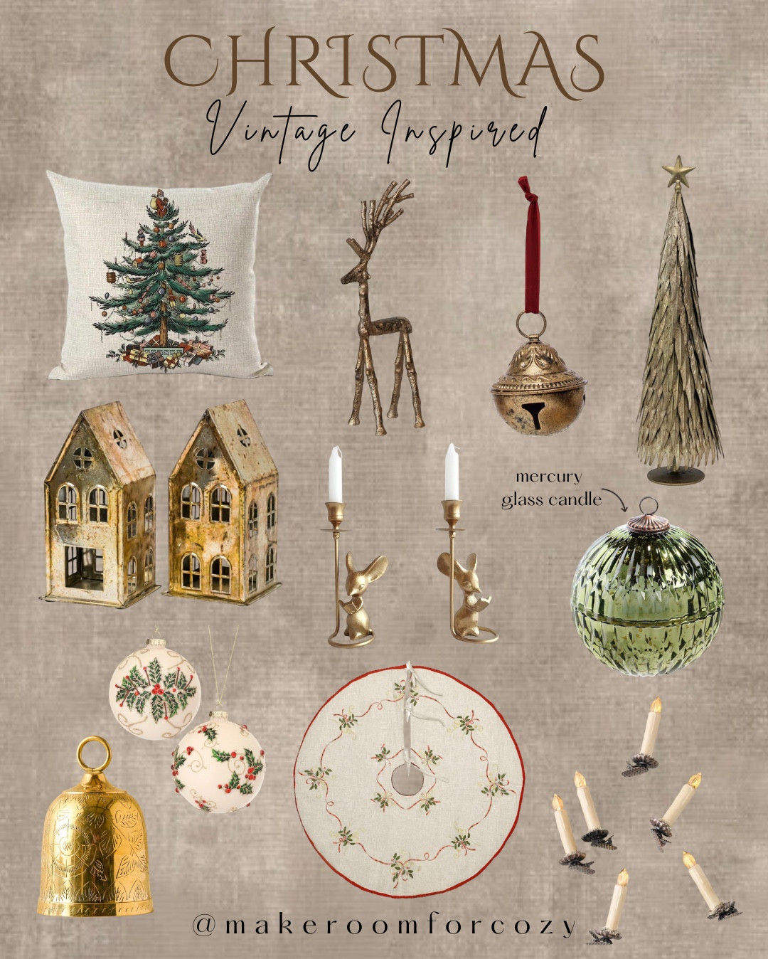🎄 A Vintage Inspired Christmas 🎄

home decor | holiday shopping | Christmas ornaments | wall art | tree skirt | Christmas bells

#LTKHome #LTKSeasonal #LTKHoliday
