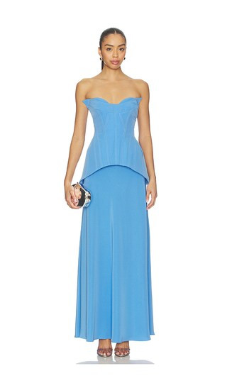 Bankfield Maxi Dress in Alt Blue | Revolve Clothing (Global)