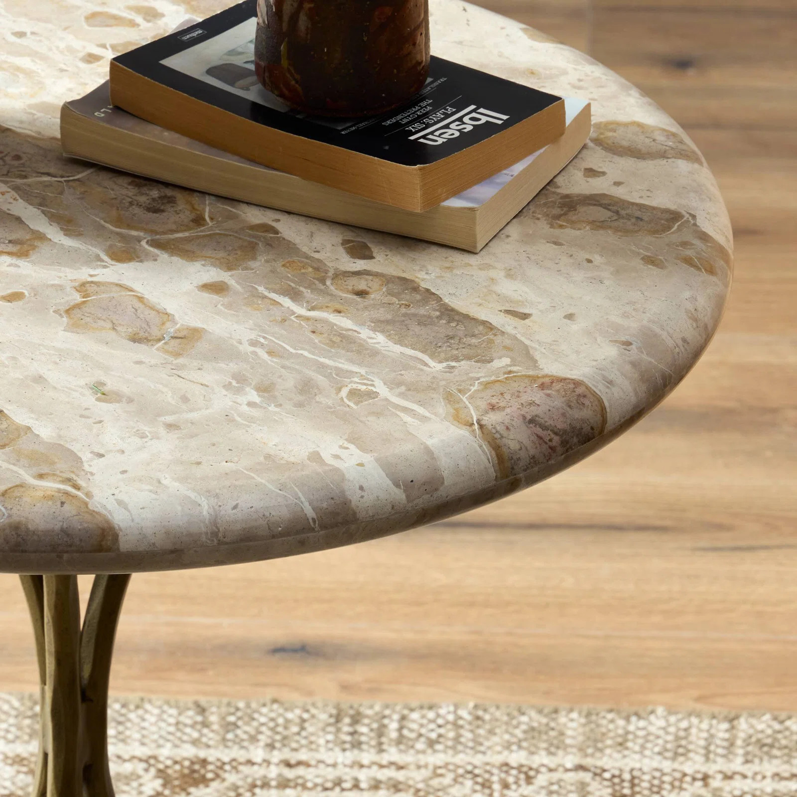 Tulip Fossil Marble End Table | Joss & Main
