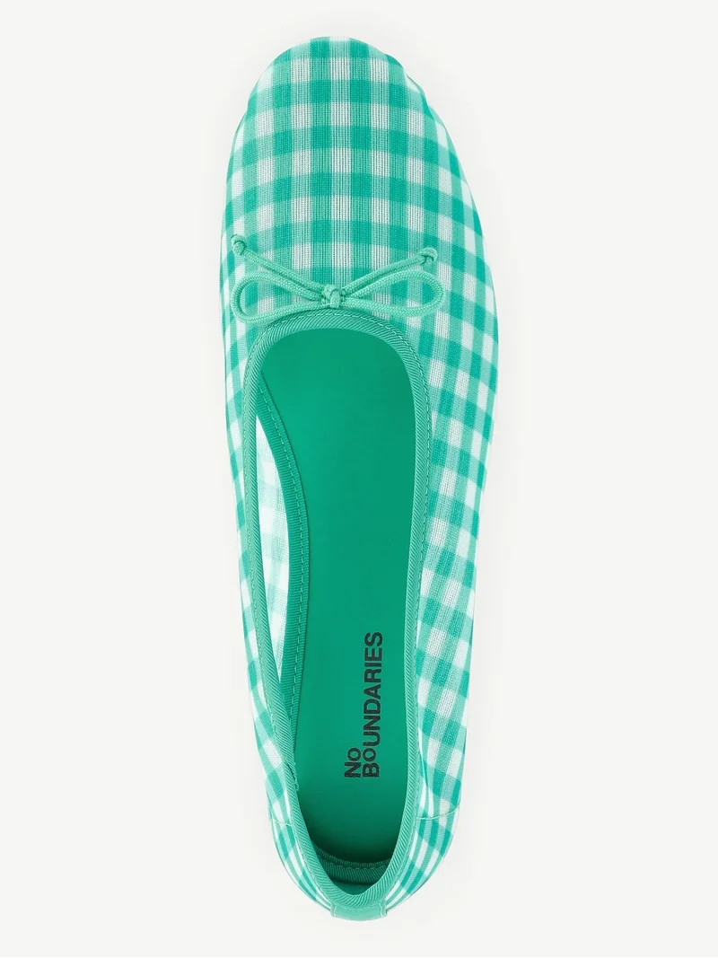 No Boundaries Women's Mesh Ballet Bow Flats | Walmart (US)