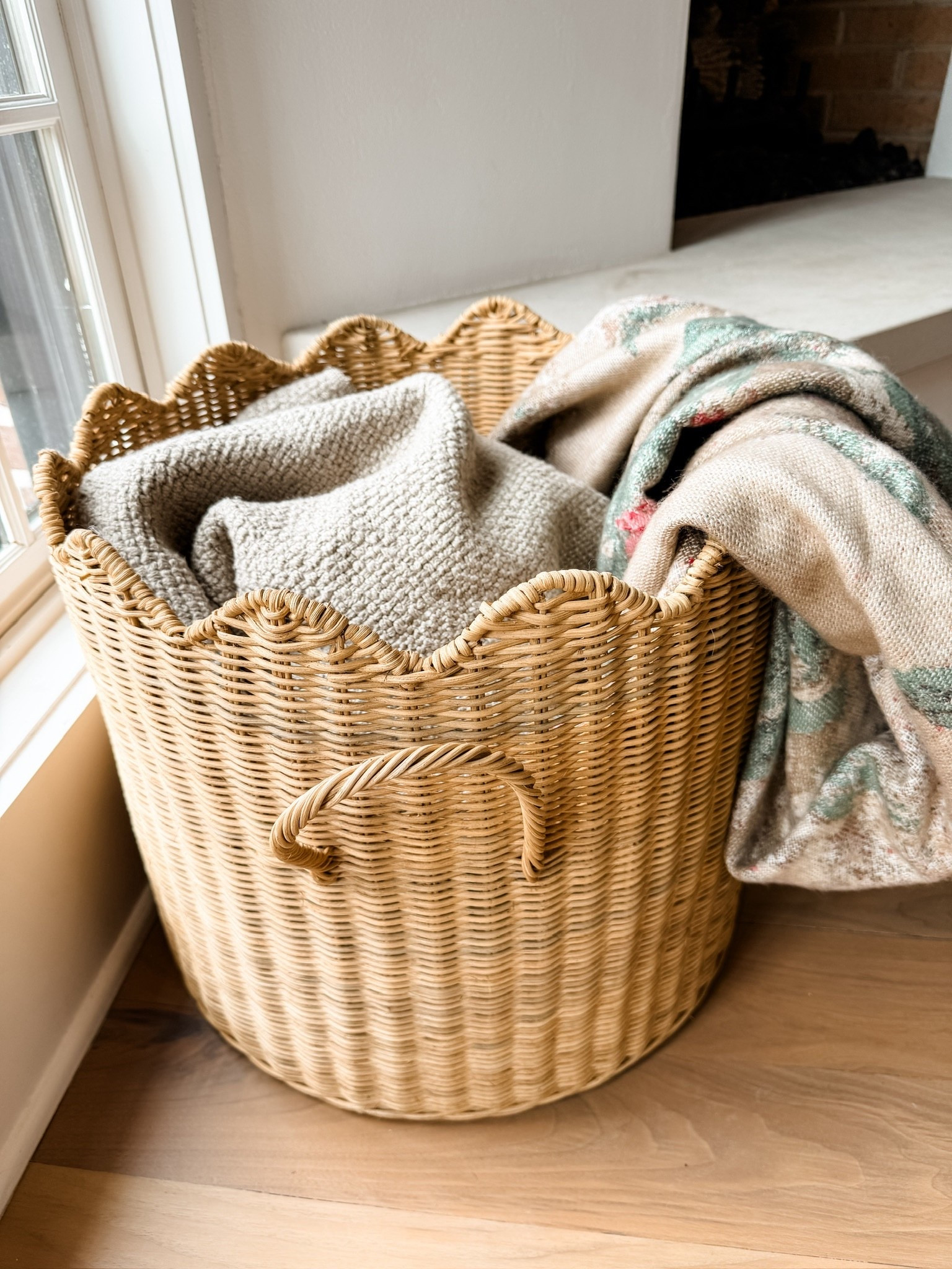 This wicker basket has the cutest scalloped details! Perfect for the living room or a bedroom! 

Loverly Grey, Target find, Target home, home decor, wicker basket, scalloped basket 

#LTKHome #LTKFindsUnder50