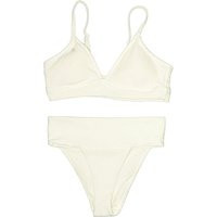 Aerie Two Piece Swimsuit: White Solid Pattern Swimwear - Size Large | ThredUp (US)